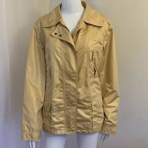 Chicos Zenergy Zip Front Yellow Jacket Snaps Pockets 3 16